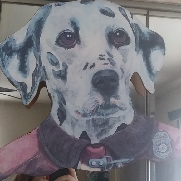 Annie Rhinehart Art Vintage Annie Rhinehart Fire Dept Dalmation Hanger Poshmark